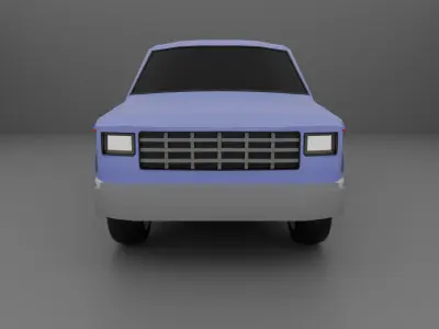Low Poly Pickup Truck 1 Free low-poly 3D model