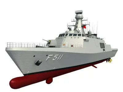 MILGEM CLASS CORVETTE TCG HEYBELIADA 3D model