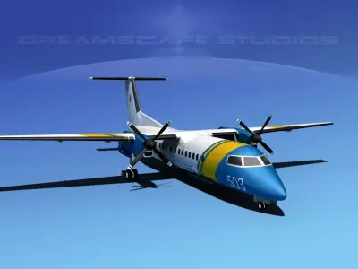 DeHavilland DHC-8-Q300 Swedish Coast Guard 3D model
