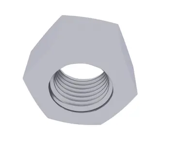 Hex Head and Bolt Nut 3D model