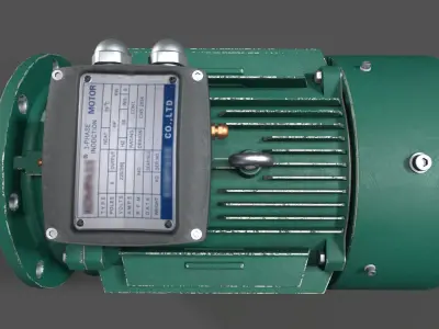 electrical machinery Low-poly 3D model