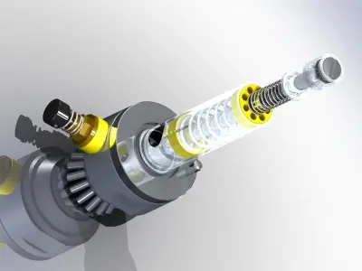 Complete beer cans filler valve Free 3D model