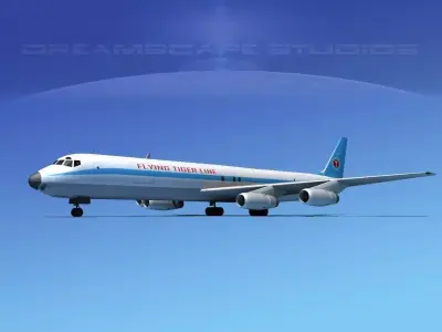 Douglas DC-8-63F Hunt Cargo 3D model