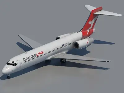 Boeing 717-200 Low-poly 3D model