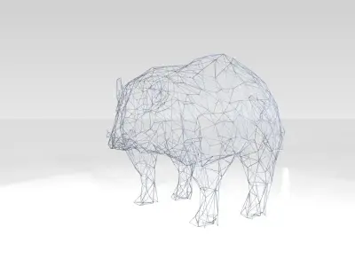 Wildboar Wireframe 3D model