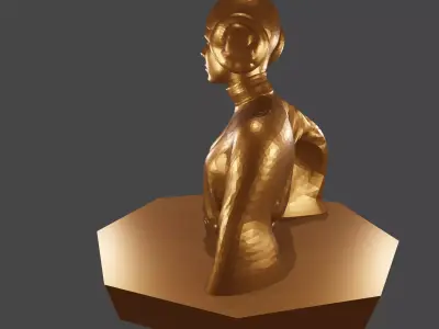 Space Princess Bust 3D print model