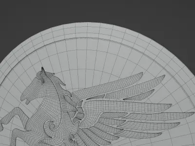 Ancient Greek City State Shield - Corinth 3D model