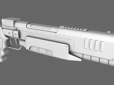 223 Pistol Gun 3D model