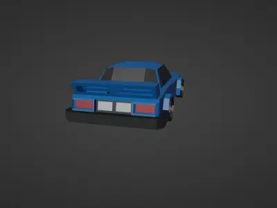 Low Poly Racing Car with a Perfect Topology Free low-poly 3D model