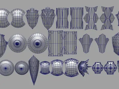 shield shields from legend of zelda Low-poly 3D model