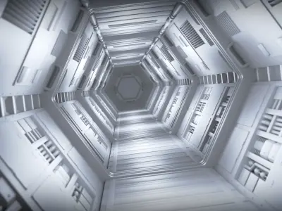 Space Station Corridor 3D model