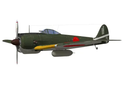 Ki43 Hayabusa type1 oscar 3D model
