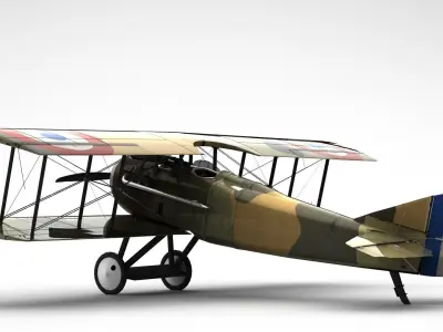 Spad XIII 1918 3D model