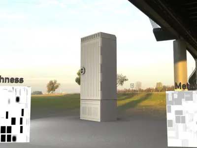 Electrical Distribution Cabinet 168 Low-poly 3D model