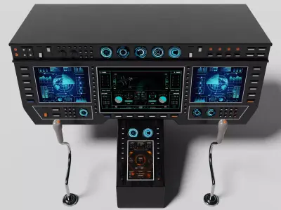 Aircraft cockpit control panel 2 3D model