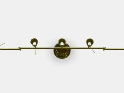 BAROMETER Ceiling track 5-spots Low-poly 3D model