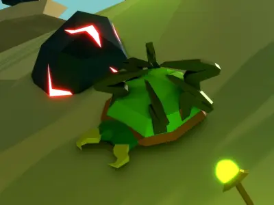 LOW POLY - Alien Creatures - Beetle 01 Low-poly 3D model