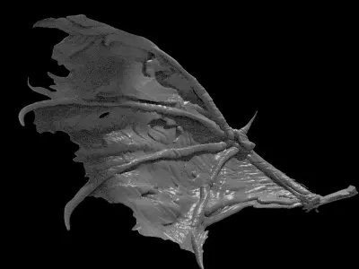 Dark Bat Wings 1 3D model