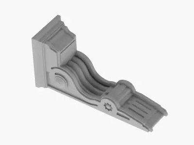 Scroll Corbel 13 Free low-poly 3D model
