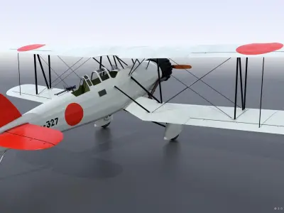 B4Y ha-327 - Not rigged Low-poly 3D model
