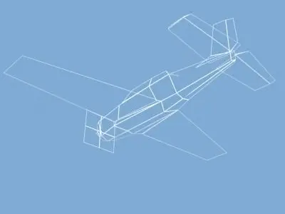 plane3 airplane flying in sky 3D model