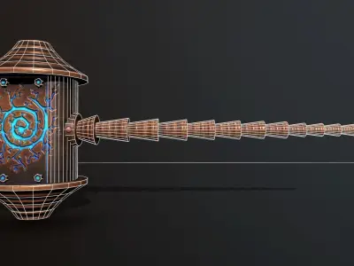 electric hammer Free low-poly 3D model