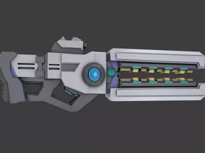 Sci Fi  Gun Low-poly 3D model