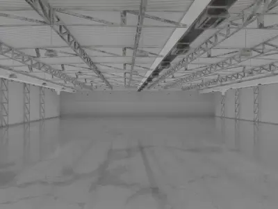 Industrial Metal Hangar 3D model