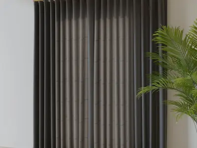  Ripple Fold Closed Curtains Model, Gray 