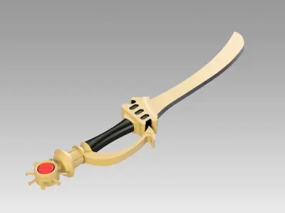 Fire Emblem Awakening Sol Katti Sword Cosplay Weapon Prop 3D model