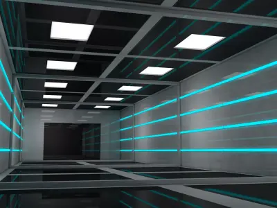 Sci Fi Interior 3D model 85