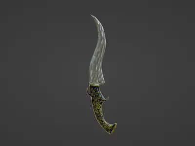 Stylized Dagger Low-poly 3D model