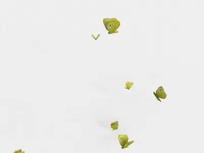 Flock of Butterflies 3D model