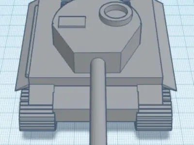 Cartoonish Tank 3D print model