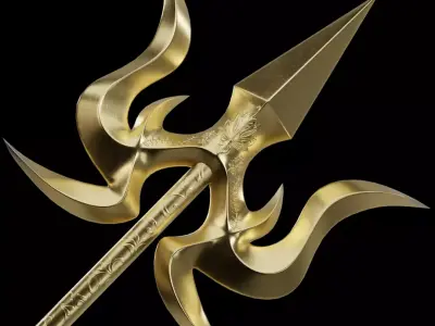 TRISHULA Low-poly 3D model