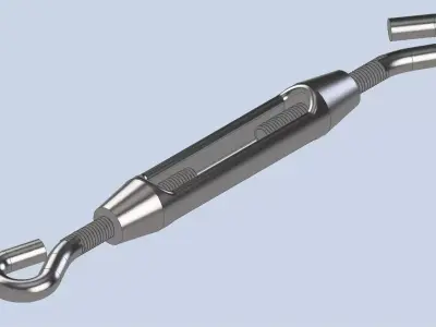 Turnbuckle in inch 3D model