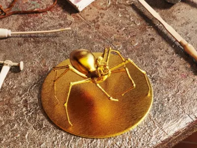 Lycosidae the Black Widow Free 3D print model