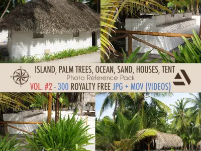 Photo Reference Pack Island Palm Ocean Tent Sea Tropical Part 2 Texture