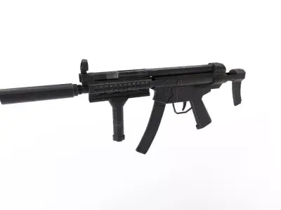 MP5-gun gun Free low-poly 3D model