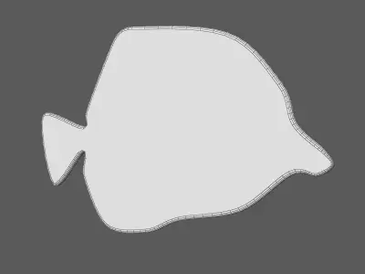 Yellow Tang Tropical Fish  3D model