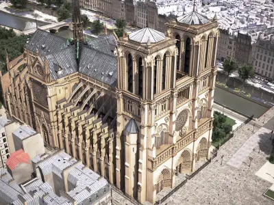 Notre Dame de Paris Tribute 3d model 3D model