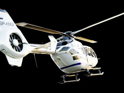 Eurocopter Low-poly 3D model