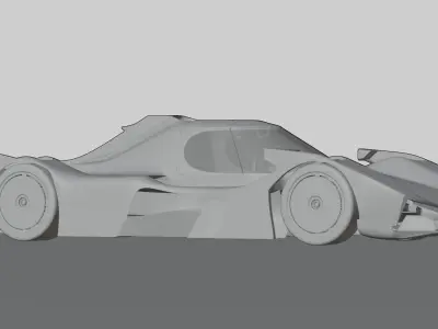 Le Mans Hyper Car Concept Free 3D model