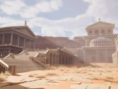 Ancient City asset pack Low-poly 3D model