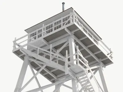Fire Lookout Tower 3D model