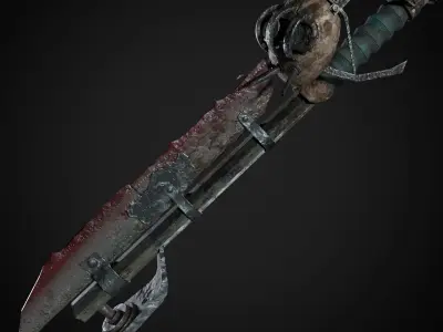 Post Apocalyptic Weapons - Saber Low-poly 3D model