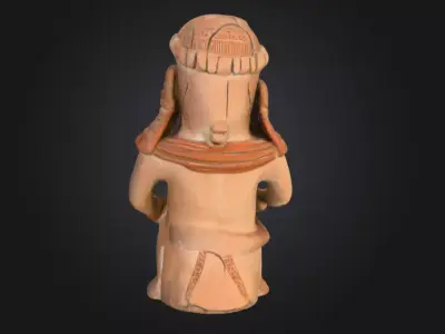 Aztec Sculpture Low-poly 3D model