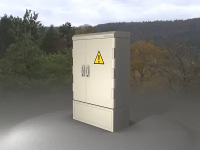 Electrical Distribution Cabinet 51 Low-poly 3D model