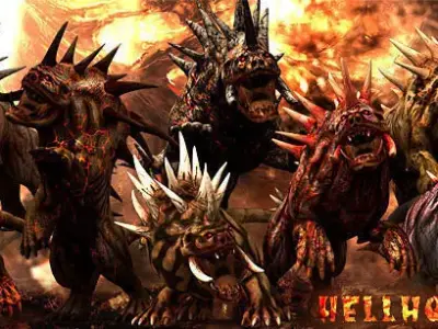 3DRT-Hellhounds monsters Low-poly 3D model