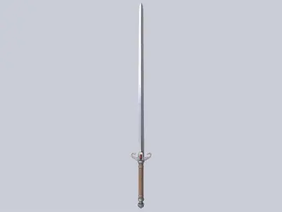 Fantasy rapier Low-poly 3D model get